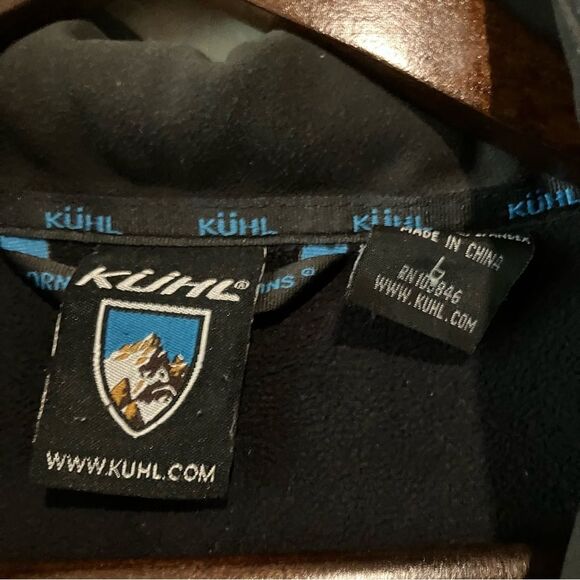 Kuhl Impakt Full Zip Water Repellent Fleece Lined Jacket Gray Navy Men's Large - Picture 8 of 14